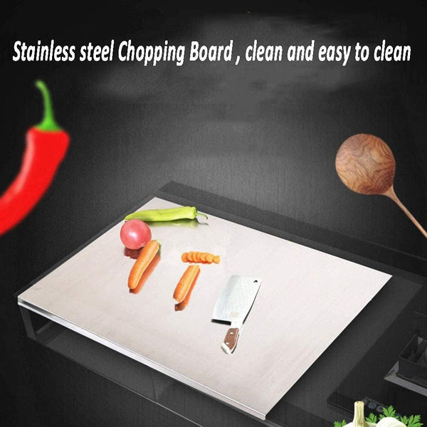 Non-Slip Stainless Steel Board for Cutting, Dough Rolling & Dumpling Prep