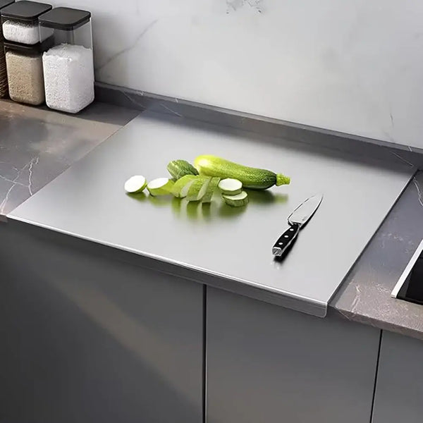 Non-Slip Stainless Steel Board for Cutting, Dough Rolling & Dumpling Prep