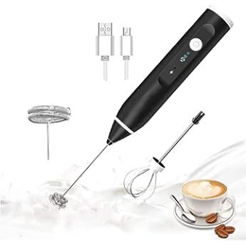 Rechargeable Coffee Beater – 3-Speed Adjustable Electric Frother & Whisk