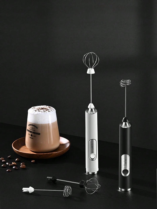 Rechargeable Coffee Beater – 3-Speed Adjustable Electric Frother & Whisk