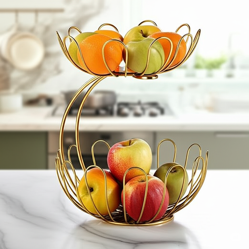 2-Tier Crescent Fruit Basket by Matrix