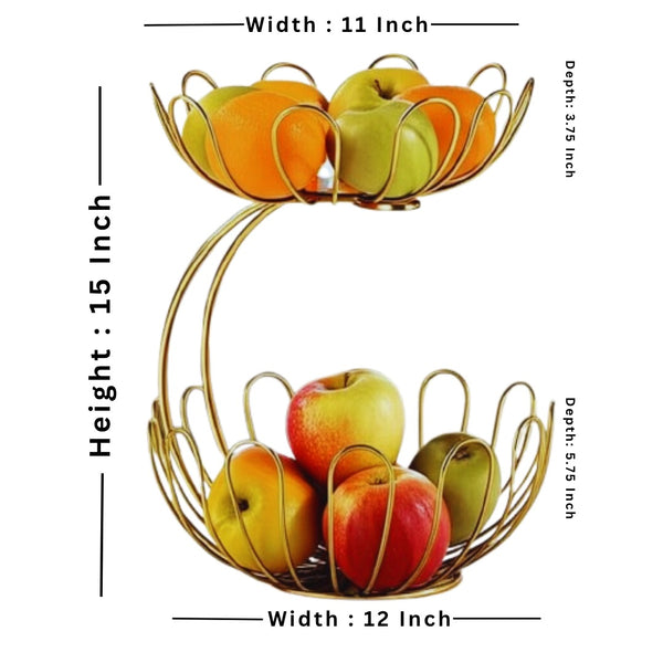2-Tier Crescent Fruit Basket by Matrix