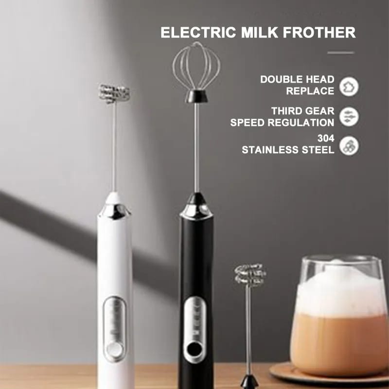 Rechargeable Coffee Beater – 3-Speed Adjustable Electric Frother & Whisk